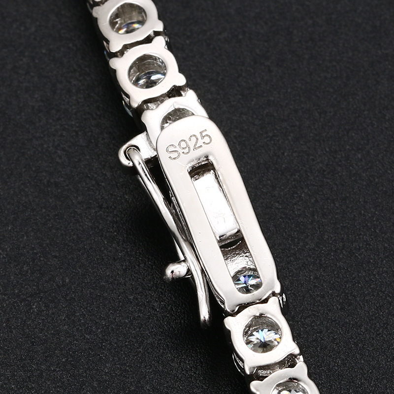 Groothandel Sterling Sier Iced Out 3-5mm DEF Kleur VVS Moissanite Diamanten Ketting heren Tennis Chain Hiphop Sieraden_voghion.com
