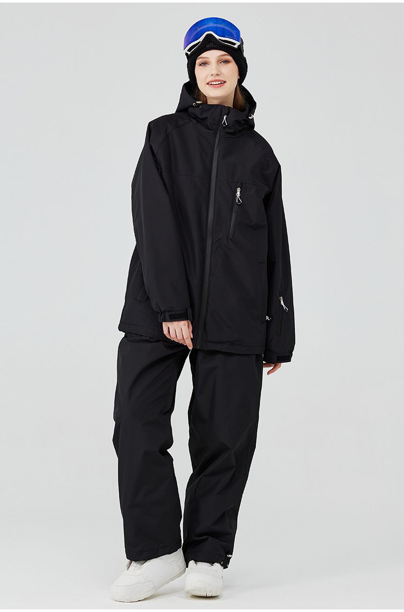 Traje de esquí y snowboard para hombre y mujer, color blanco, para invierno, para exteriores, para parejas_voghion.com