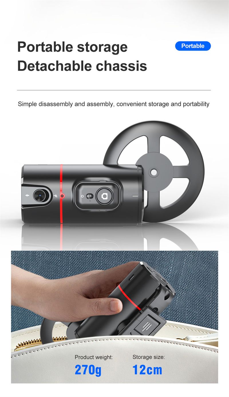 2025 360 Rotation Gimbal Stabilizer Wireless Bluetooth Remote Selfie Stick Tripod For IPhone Smartphone Live_voghion.com