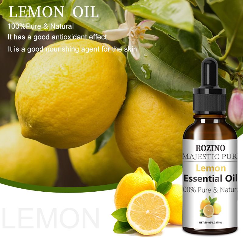Pure Lemon 30ml, Unilateral Aromatherapy Essential Brightens Skin Tone, Whitens Skin, Contracts Pores, And Controls Oil_voghion.com