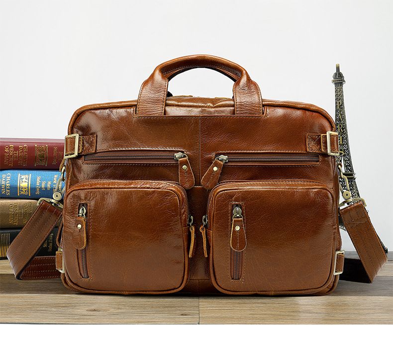 Marant Retro Men's Large Capacity Portable Briefcase First Layer Cowhide 15 Inch Computer Bag Genuine Leather Business Bag Men_voghion.com