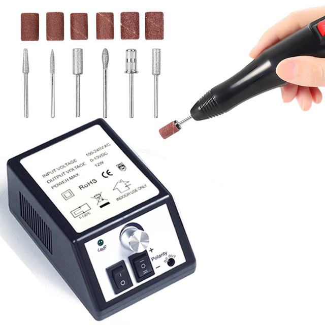Professionele manicure-boormachine-set Elektrische nagelboormachine Nagelschuurmachine Gel Nagelriem verwijderen Nageldraaibankvijl Pools gereedschap_voghion.com