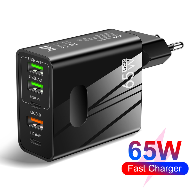 USB 65W char GaN hızlı char C tipi iPhone 14 Samsung Xiaomi cep telefonu char adaptörü taşınabilir için uygun_voghion.com