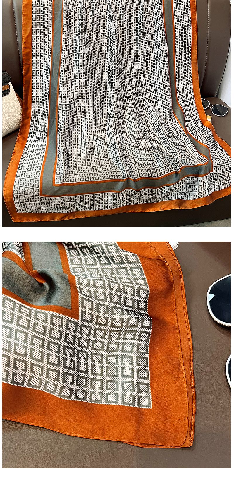 2024 Summer Korean Edition New Commuting Work Sunscreen Long Towel Spring and Autumn Daily Travel Multi functional Silk_voghion.com