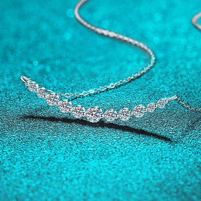 Collana con ciondolo in moissanite da donna con diamanti da laboratorio Sparkg, 1,1 ct, 100% argento Sterling GRA_voghion.com