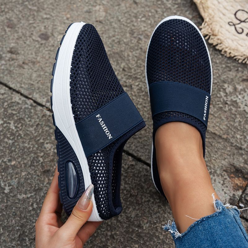 Women's Thick-Soled Half-Slip Soft Sole Non-Slip Slip-On Beach Sandals Plus Size Cushion Shoes_voghion.com