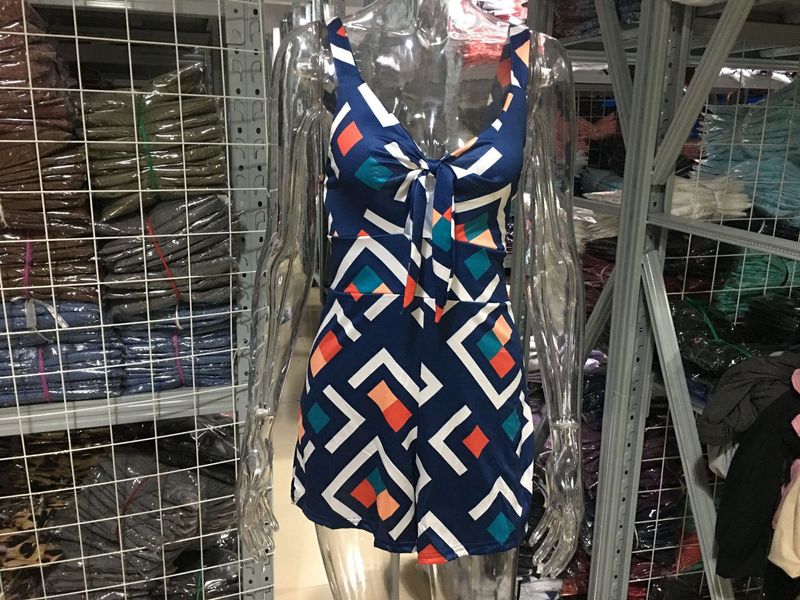 Suitable For All Seasons 2024 New Sexy Strap Chest Bow Tie Print Loose Jumpsuit Shorts_voghion.com