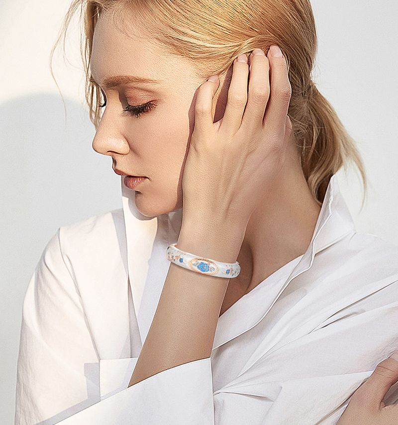 Bracciale aperto Alloy Rich P Wer, gioielli in stile etnico, bracciale da donna con gocce d'olio_voghion.com