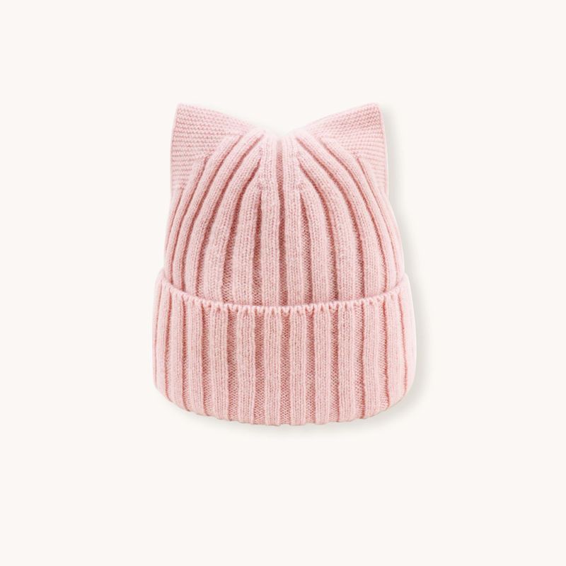 100% orecchie di gatto (pane a forma di orecchie di gatto al vapore) lavorato a maglia per le donne in inverno, cappello versatile di alta qualità, caldo e carino_voghion.com