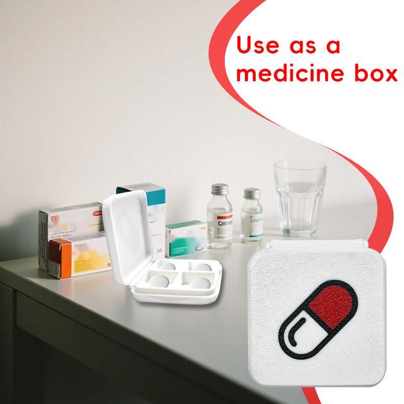 Pastillero portátil de bolsillo para uso diario, caja de plástico para guardar medicamentos de viaje, etiquetable._voghion.com