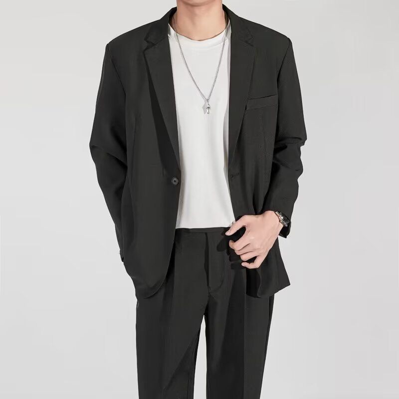 Giacca da abito casual da uomo in stile maturo leggero_voghion.com