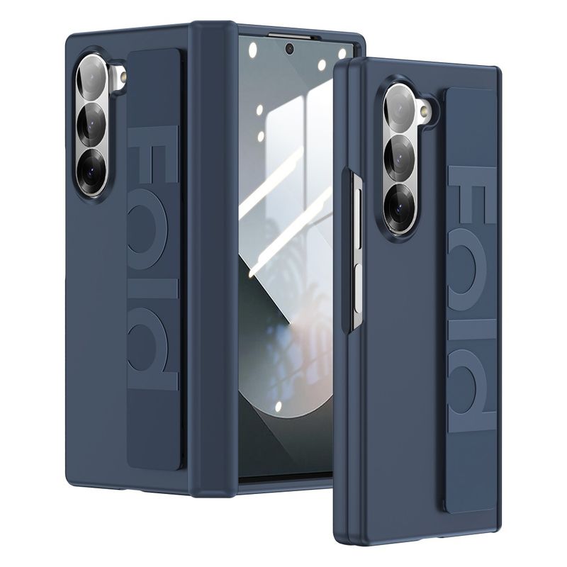 Silicone Elasticity Wrist Strap Phone Case for Samsung Galaxy Z Fold 6 5 Fold6 Fold5 Wristband Shockproof Hinge Protective Cover_voghion.com