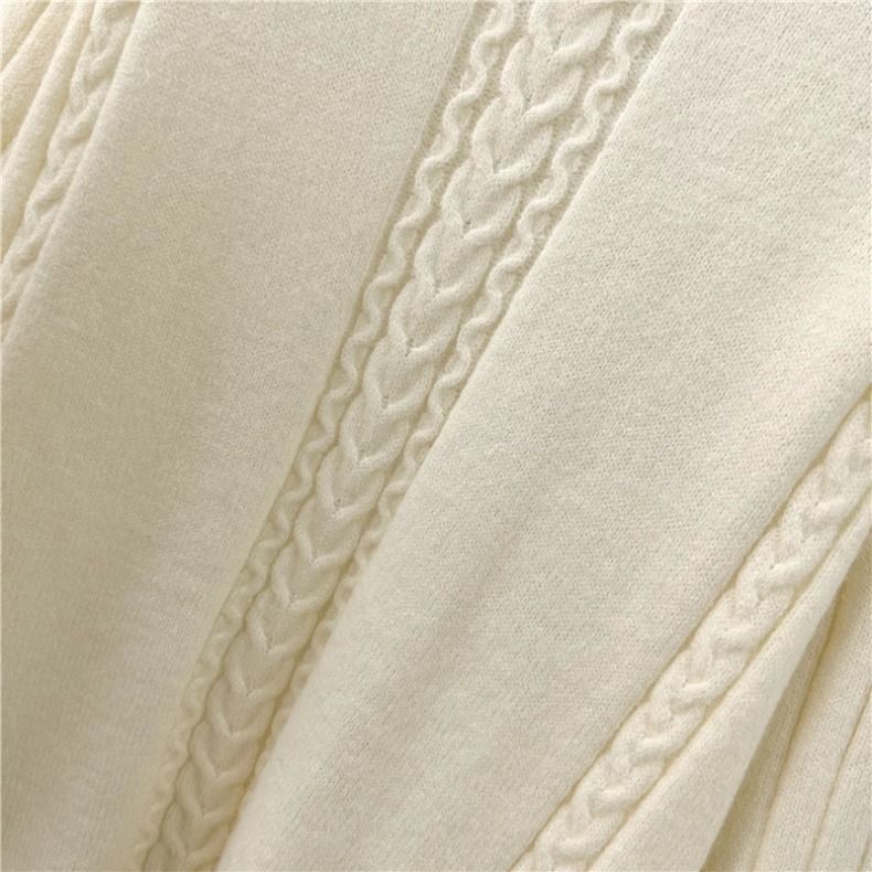 Maglione Undercover per donna da indossare in primavera autunno, 2024 nuovo piccolo ed elegante, stile corto di nicchia, top lavorato a maglia con collo alto_voghion.com