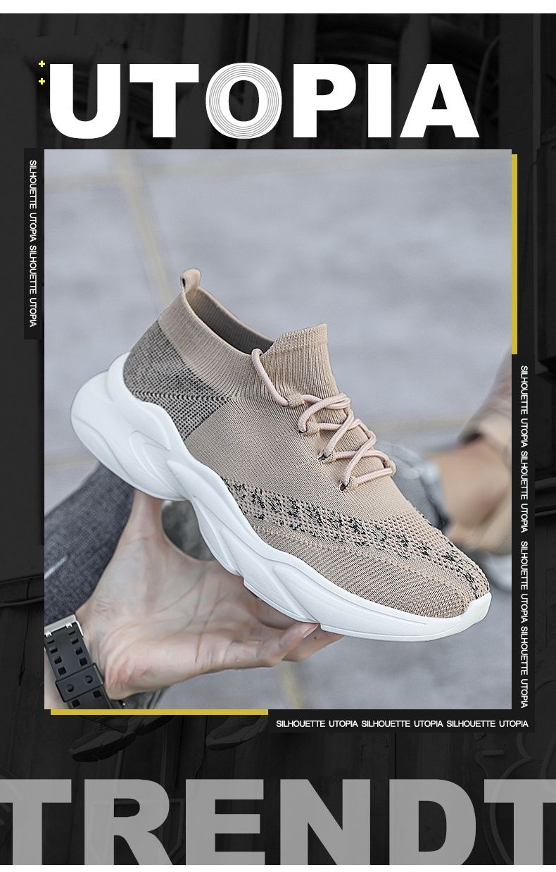 Frühlingspaar-Stil gewebte Socken, Schuhe, Sportschuhe, Freizeitschuhe, Übergröße_voghion.com