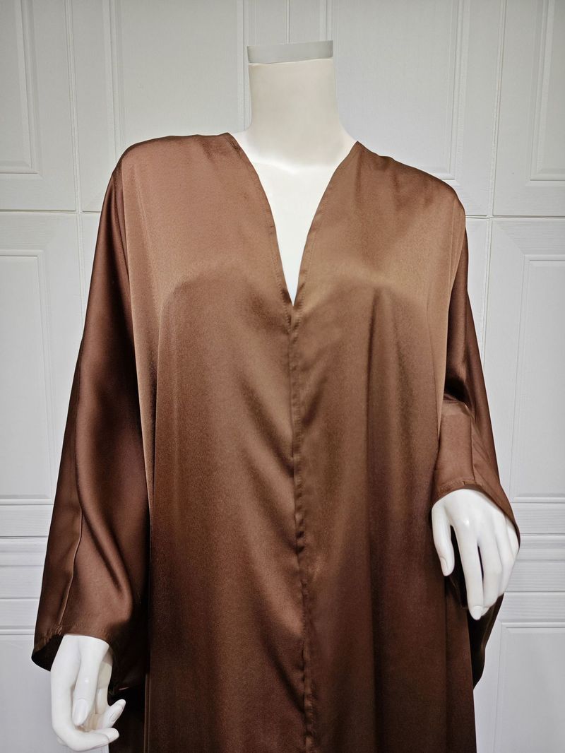Damenbekleidung Abaya Muslim Bescheidener Mantel Mode Weich Geschmiedet Fledermausärmel Robe Damenbekleidung_voghion.com