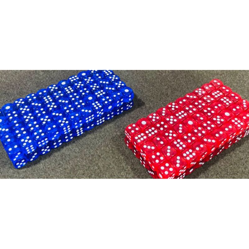 Crystal 100 Pieces No. 12 Mahjong Machine Bar KTV Colorful Transparent Number Dice_voghion.com