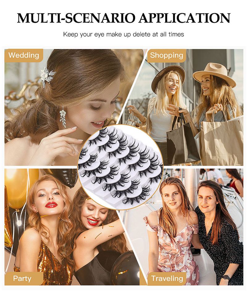 False Eyelashes 7 Pairs Of False Eyelashes Thick Exaggerated Curling Simulation Eyelashes Grafted Eyelashes_voghion.com
