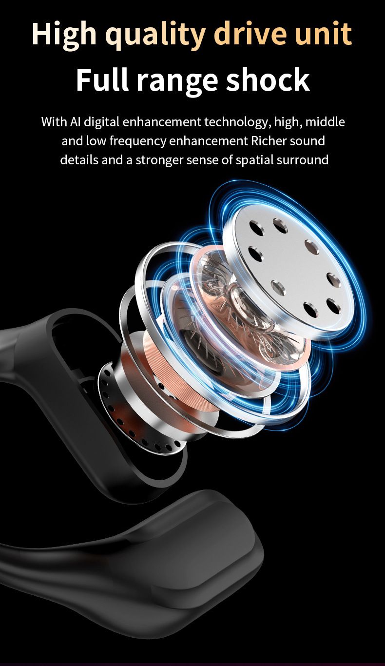 Auriculares inalámbricos A16 con pantalla táctil LED y reducción de ruido_voghion.com