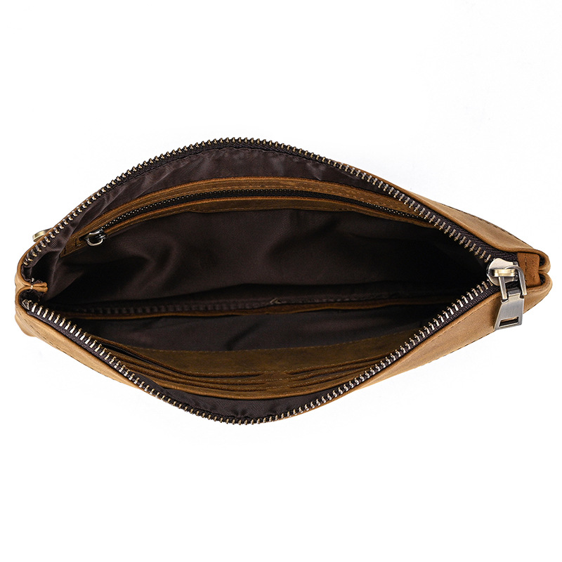 Borsa a tracolla da uomo, borsa da polso, borsa a tracolla retrò in pelle di cavallo pazzo, primo strato in pelle di vacchetta, borsa a tracolla da uomo, grande capacità, portafoglio in vera pelle_voghion.com
