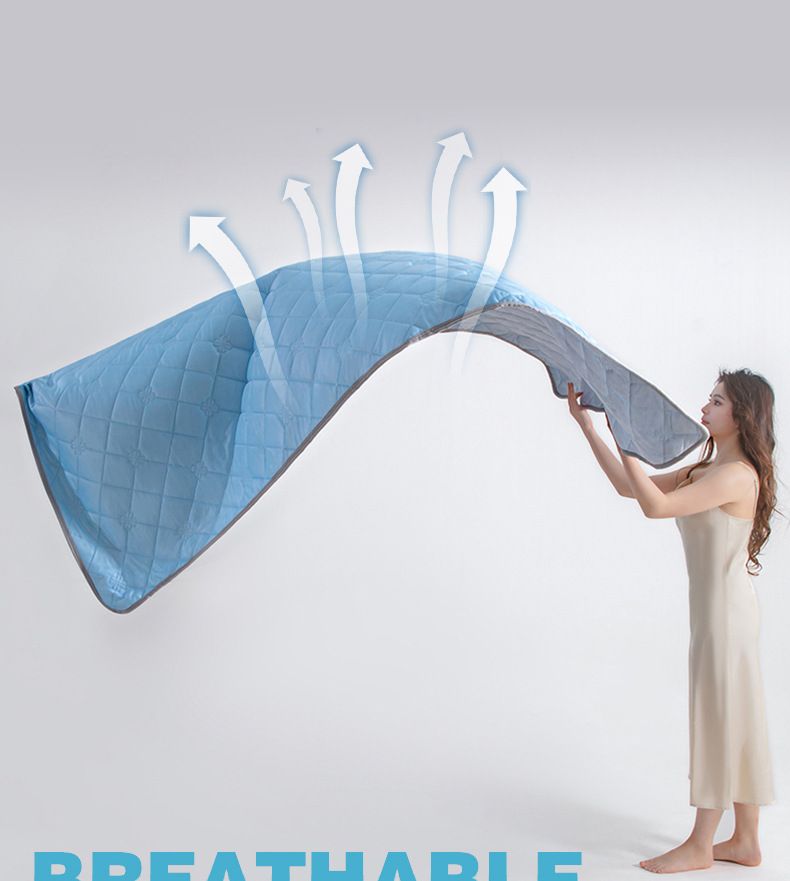 Summer Cool Quilt Cool Silk Ice Cream Summer Quilt Solid Color Printed Air Conditioning Quilt_voghion.com