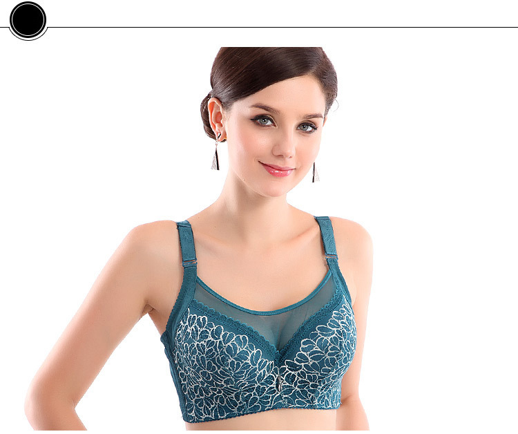 Women's Intimates Adjustment Type Thin Style Large Chest Small Gathered Full Cup Sexy Large Size Bra Underwear_voghion.com