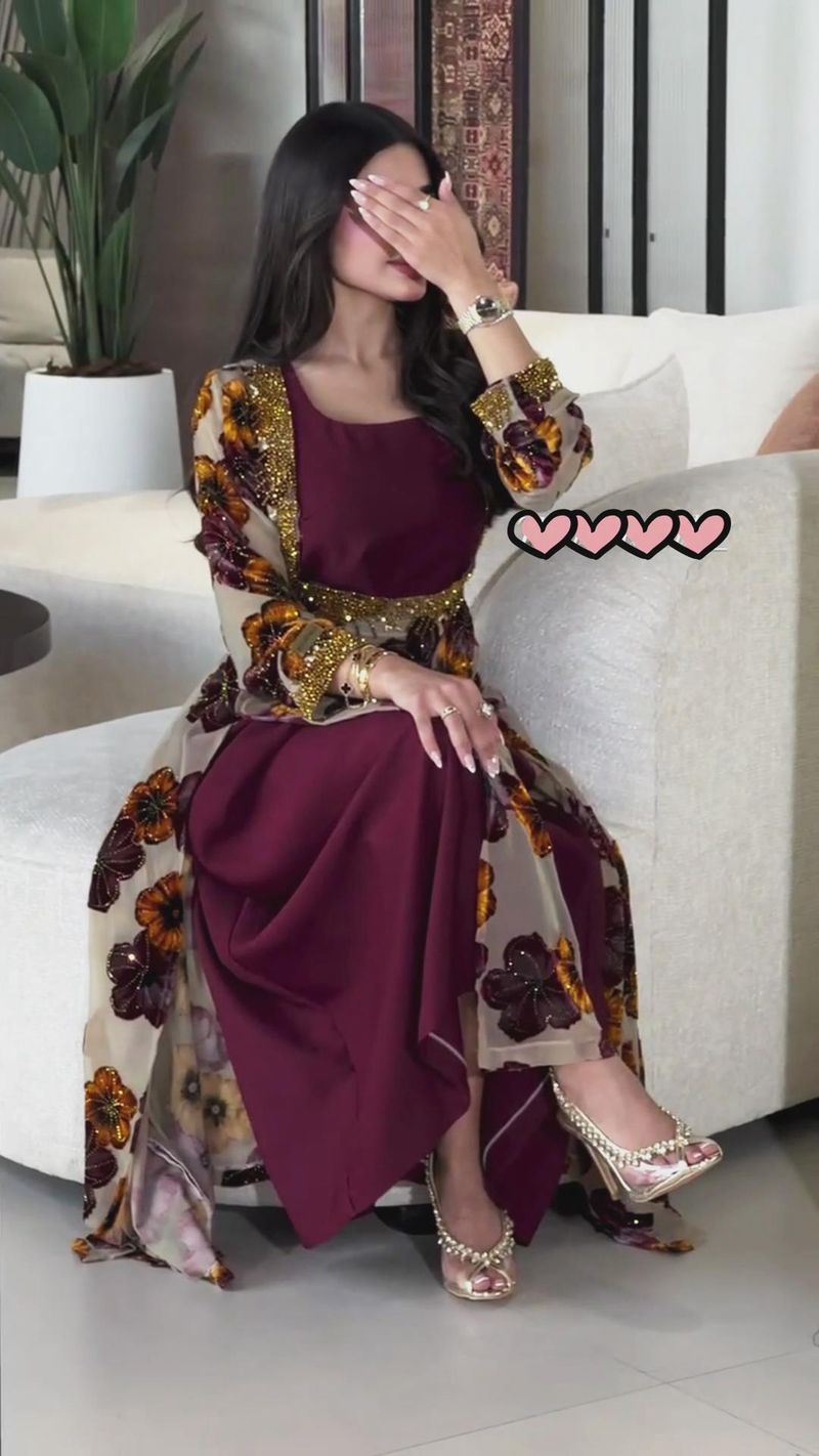 Abito stampato da donna in chiffon di alta qualità, con gonna lunga da banchetto_voghion.com