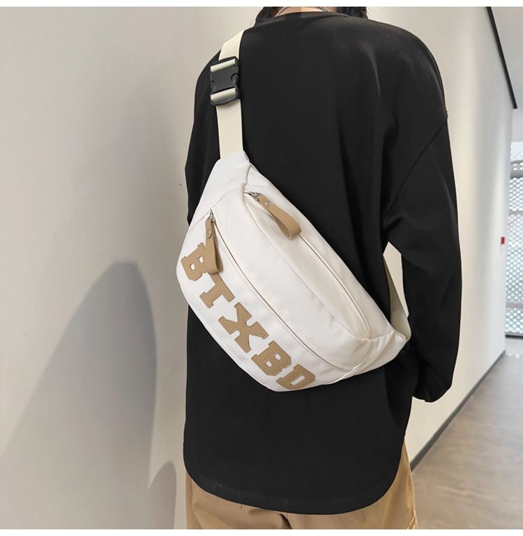 Frauen Männer Brust Taschen Nylon Schulter Crossbody für Telefon 2023 Koreanische Sport Taille Tasche Mode Student Hip Sack Fanny Pack_voghion.com