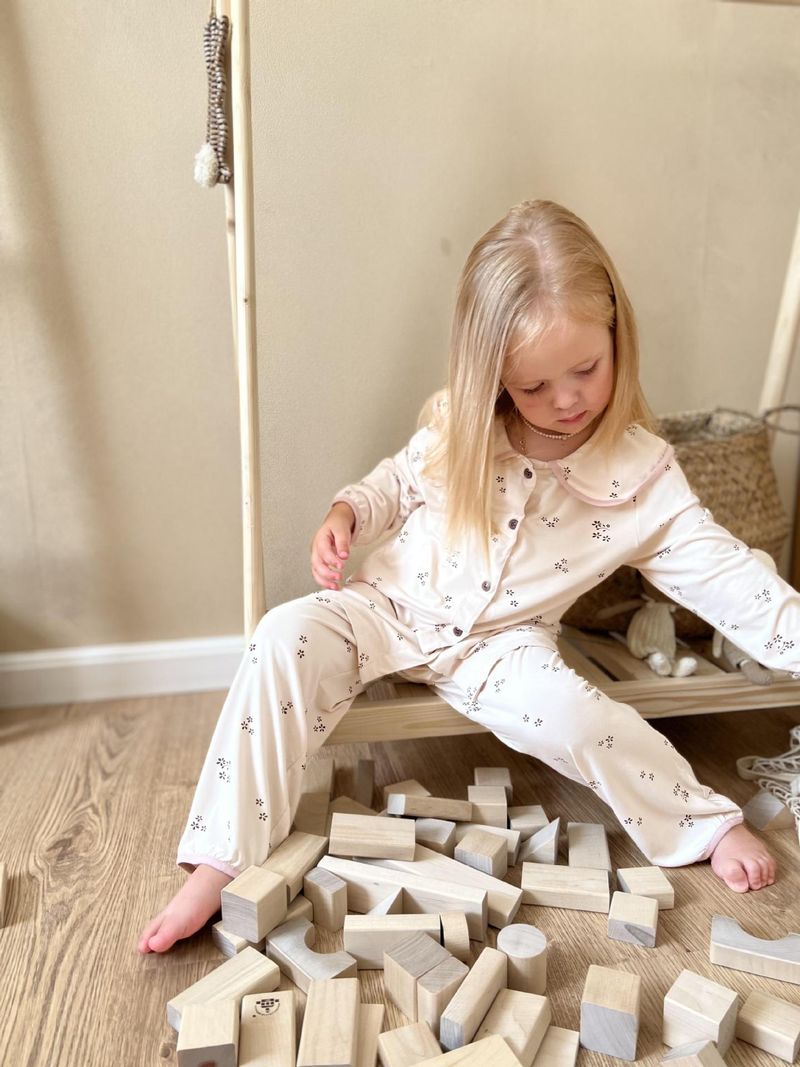 Pijamas para niños de estilo coreano Minicowmother, ropa de otoño e invierno para el hogar, ropa antibacteriana con aire acondicionado para bebés, traje para niños_voghion.com