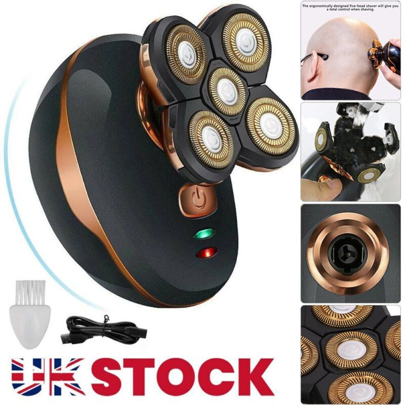 Elektrorasierer 5 Kopf Rasierer Glatze Bart Haar Schädel Trimmer Bart Entferner Männer_voghion.com