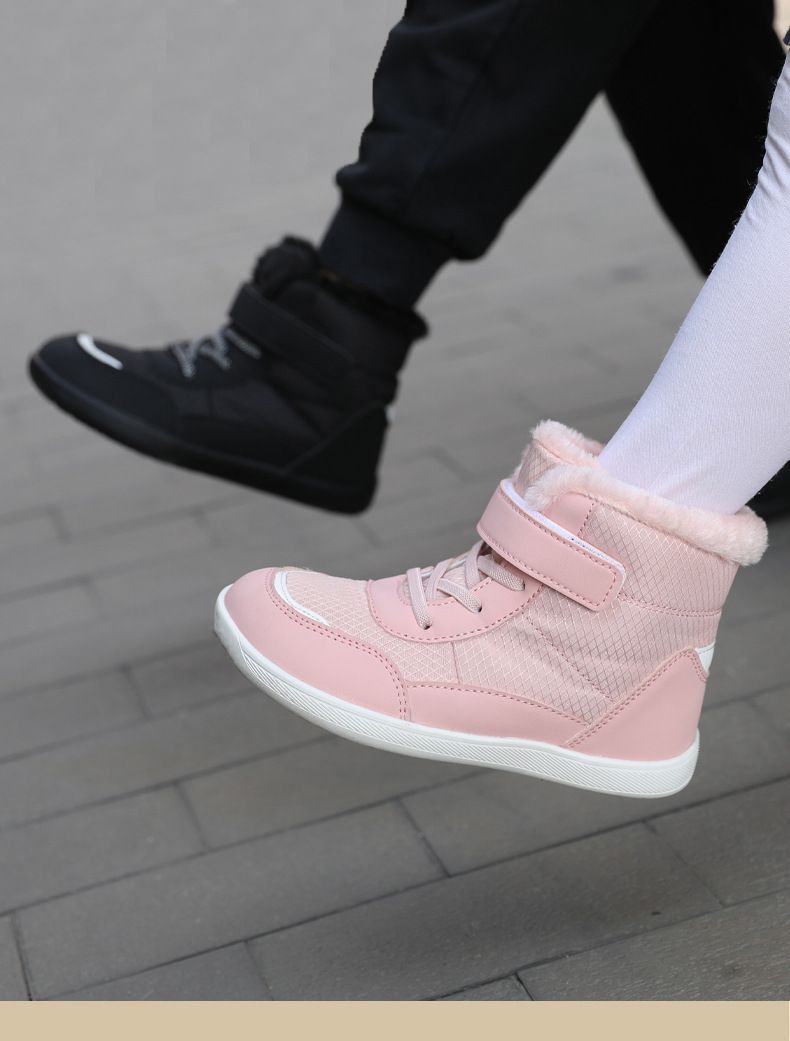 Ski Boots Winter New Children's High Top Plus Velvet Thickened Wide Head Cotton Shoes Outdoor Warm Snow Boots_voghion.com