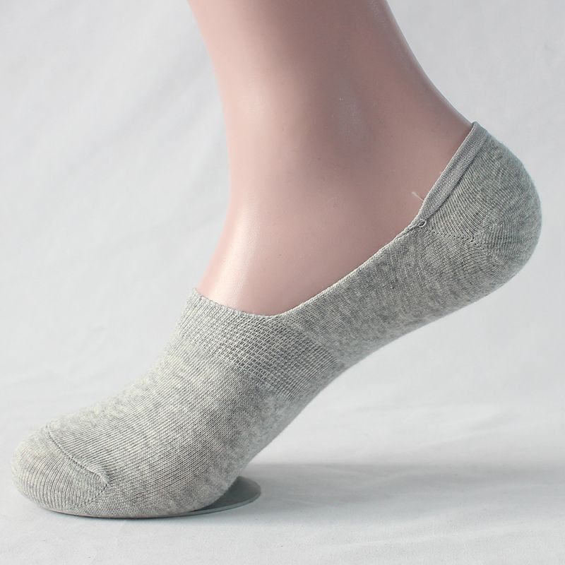 Invisible socks for men Solid color light mouth cotton garter with silicone non-slip boat socks Thin socks for men and women summer_voghion.com