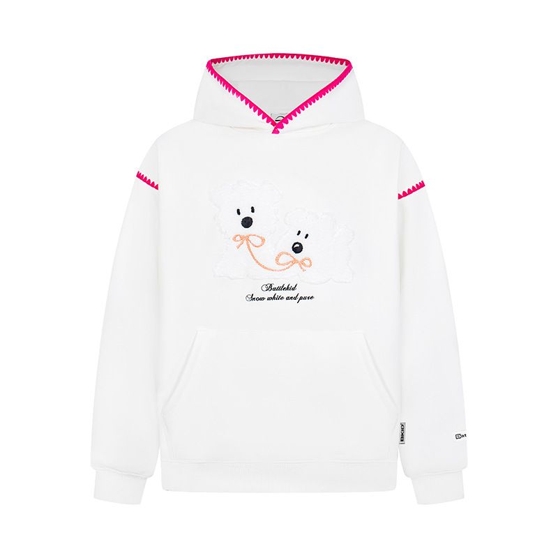 American Plush Puppy Hoodie For Men And Women 2025 Autumn New Loose Lazy Cute College Style Top_voghion.com