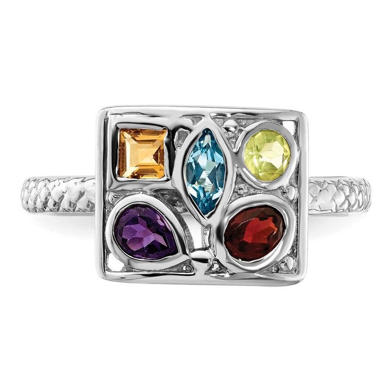 Sterling Silver Stackable Expressions Gemstone Ring_voghion.com