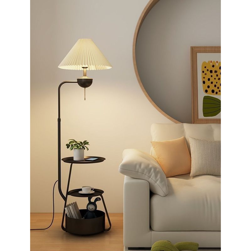 Divano da pavimento per soggiorno, crema, portaoggetti, caffè integrato, lampada da camera da letto, comodino, ricarica verticale wireless_voghion.com