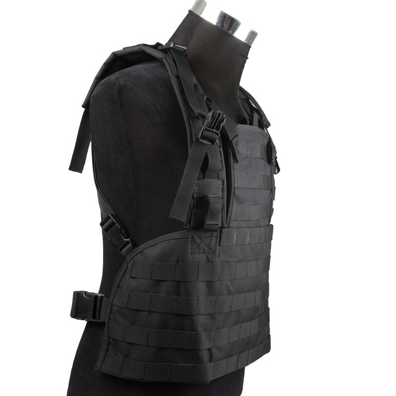 Tactical Vest MOLLE Chest Rig - Lightweight Nylon Harness For Airsoft, Hiking & Outdoor Adventures (Black/Grey/CP/A-TACS, One Size Fits All)_voghion.com