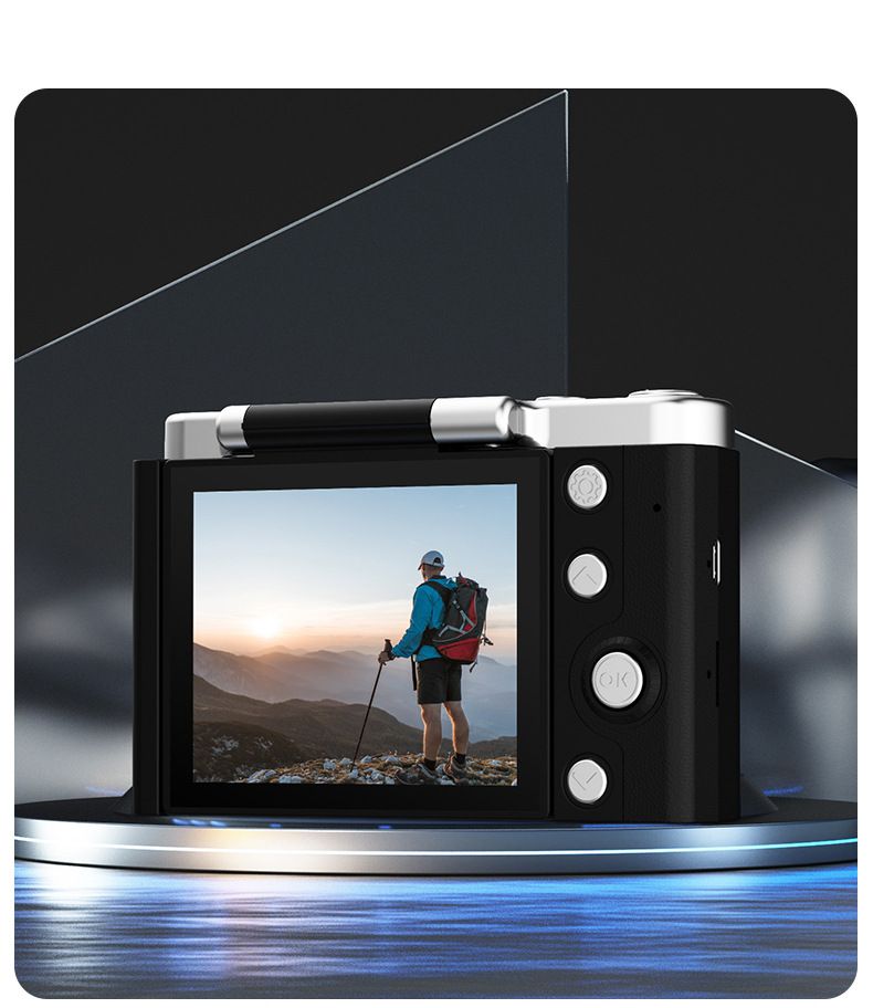Caméra numérique CCD Campus Flip HD portable pour étudiants, mini-caméra compacte d'entrée de gamme pour femmes_voghion.com
