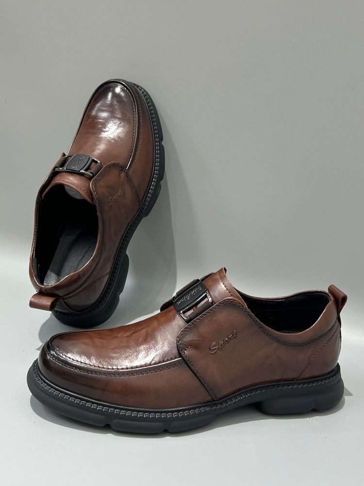 Lässige Herrenschuhe aus Leder für Frühling und Sommer 2024, atmungsaktiv, zum Hineinschlüpfen, dick, leicht, weiche Sohle_voghion.com