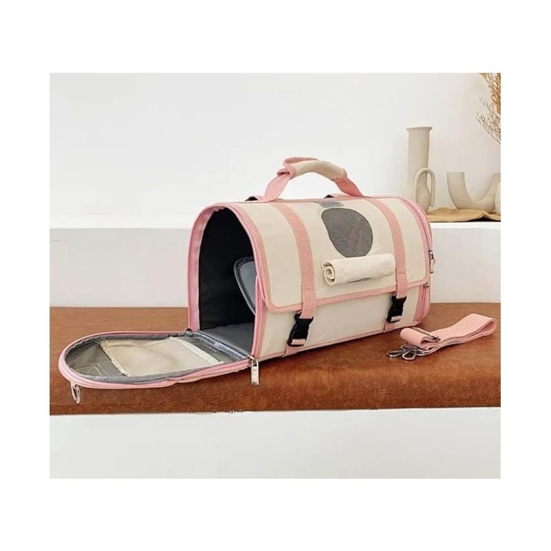 Airline Approved Pet Foldable Breathable Travel Cat Dog Carrier Backpack And Handbag_voghion.com