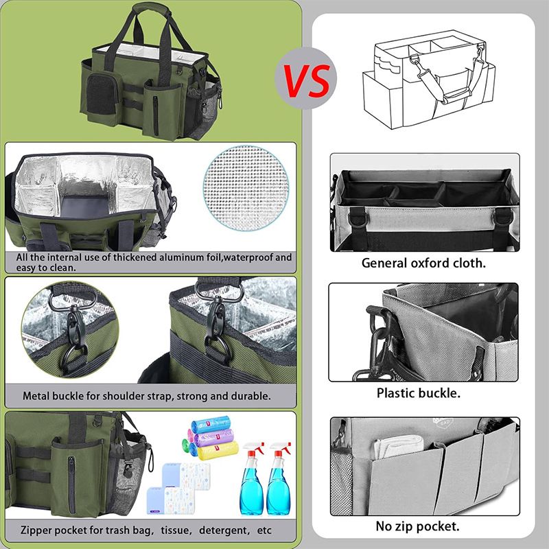 Organizador de viaje multifuncional tipo cubo: bolsas ligeras de tela Oxford 600D para guardar ropa, zapatos y accesorios._voghion.com