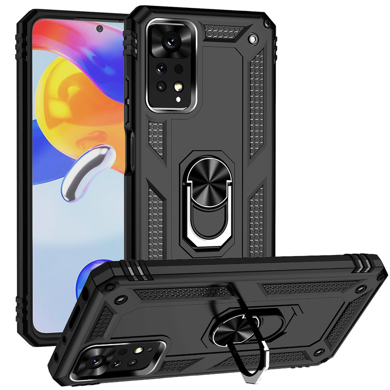HUIKAI-Hülle für Xiaomi Redmi Note 11 11S 11T 10 5G Poco X4 X3 M4 Pro Max Grade Drop Kickstand Stoßfester Halter Metall Ri_voghion.com