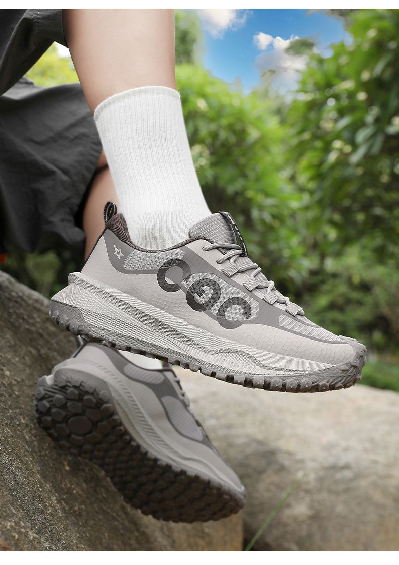 Wasserdichte Unisex-Wanderschuhe mit Anti-Rutsch- und Stoßdämpfung für Trailrunning, Outdoor-Reisen und Sport (Schwarz/Khaki)_voghion.com