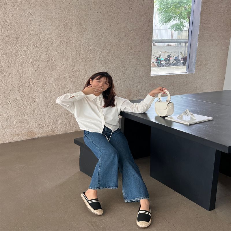 Pantofole da donna in stile francese, piccole e profumate, con suola spessa, da pescatore Lefu Muller, mezze pantofole per le vacanze estive_voghion.com