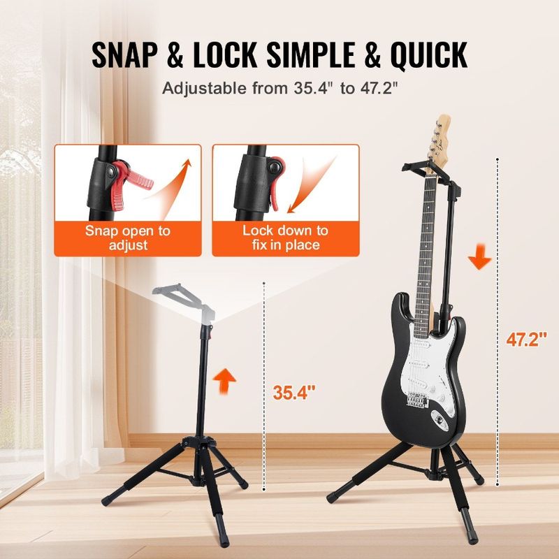 Tripod 35.447.2 FloorStanding Stand Guitar Height Adjustable Foldable In_voghion.com