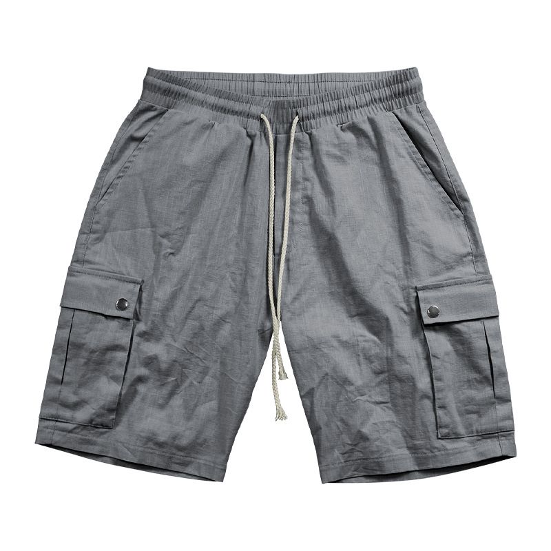 Men's Tactical Cargo Shorts - Breathable Linen Blend, Multi-Pocket Outdoor Casual Shorts For Summer, Lightweight & Comfortable (S-XXXL)_voghion.com
