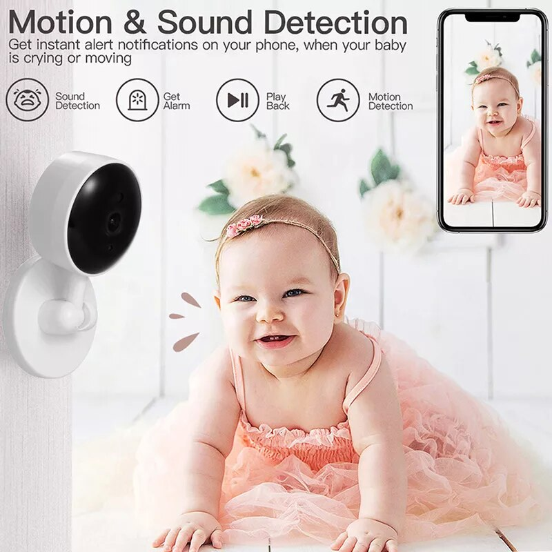 3MP Tuya Mini Babymonitor Smart Life Hjemmesikkerhet Trådløs Toveis Lyd Bevegelsesdeteksjon Nettverkskamera_voghion.com