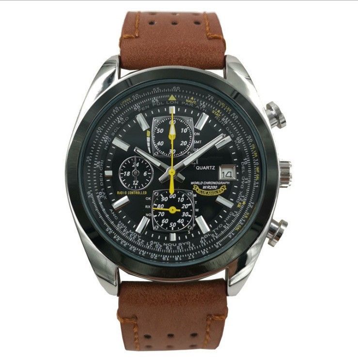 Blue Angel Multifunktions-Chronograph Glow Stahlband Herrenuhr_voghion.com