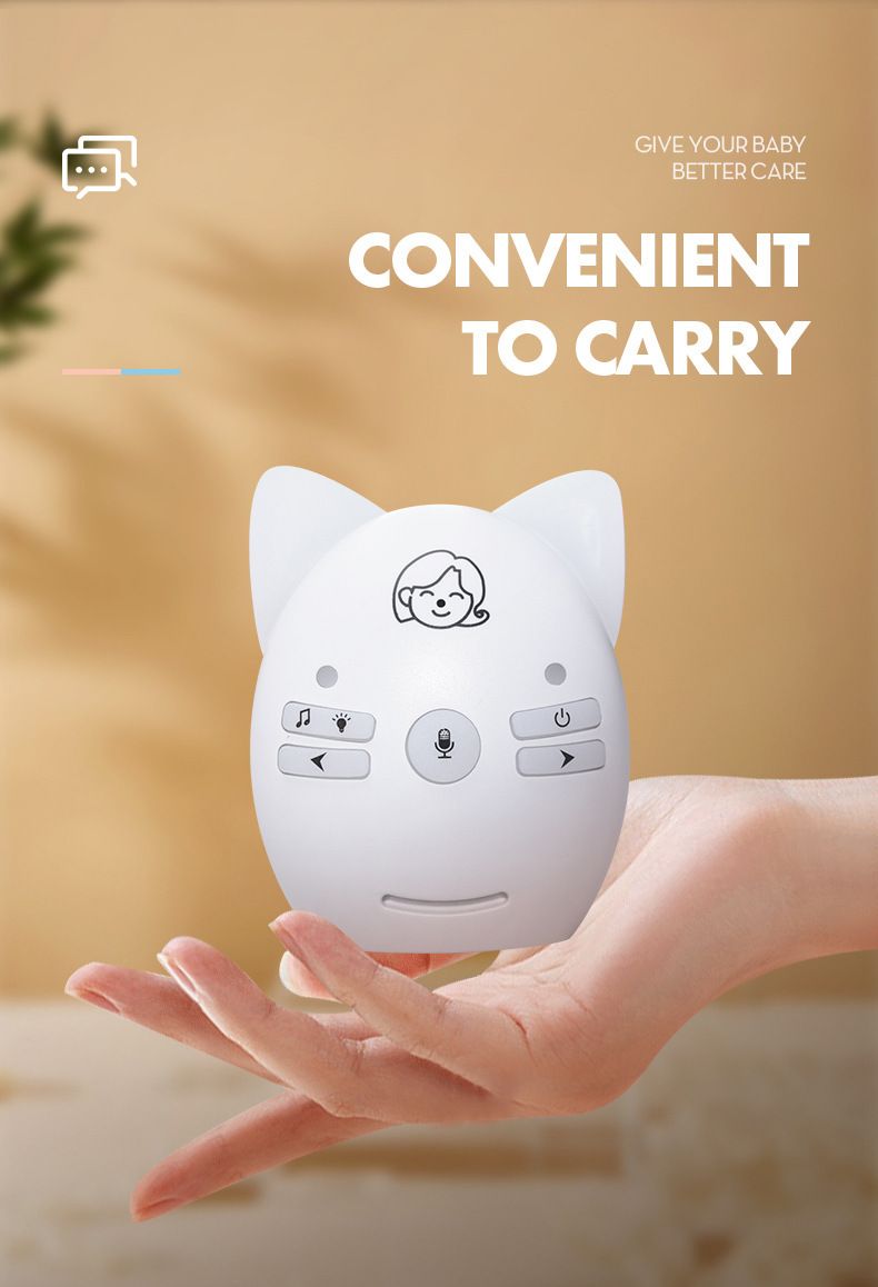 Mutter & Kinder Babyphone Kindersprechanlage Musik beruhigendes Babyspielzeug Zwei-Wege-Stimme Nachtlichtmonitor_voghion.com
