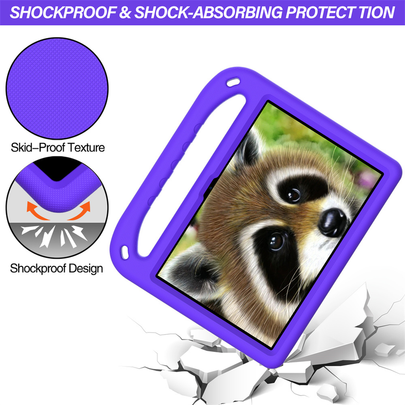 Støtsikker EVA håndholdt stativdekselveske for Kindle Fire HD 8 2022 HD8 Plus 2020 8,0 tommer Fire 7 2022 etui Kids Tablet_voghion.com