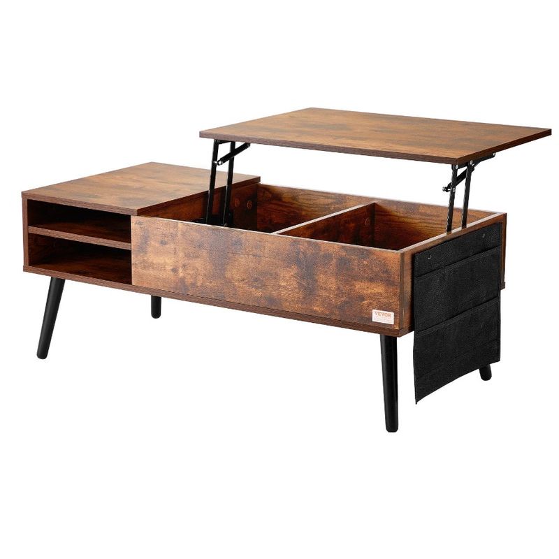 39.4 Table Top Lift Brown In Rectangle Living For Room Coffee Table Coffee_voghion.com