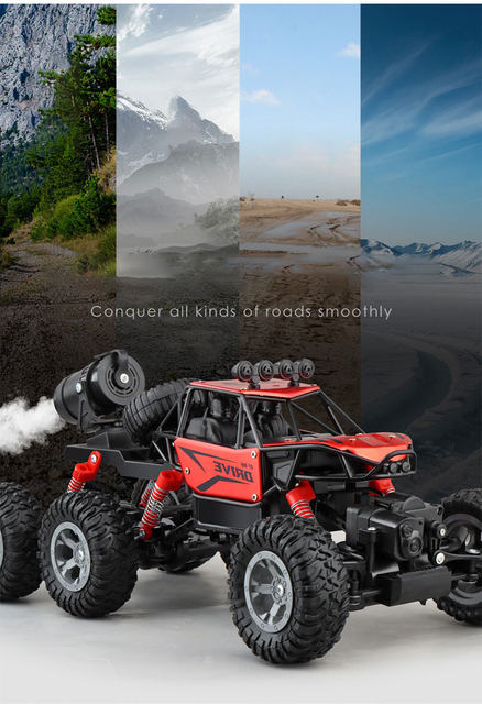 1: 18 sexhjulsdriven RC-BIL Längdåkningsklättring Spray Racingbil Fjärrkontroll Elbil Fallsäker pojkeleksakspresent_voghion.com